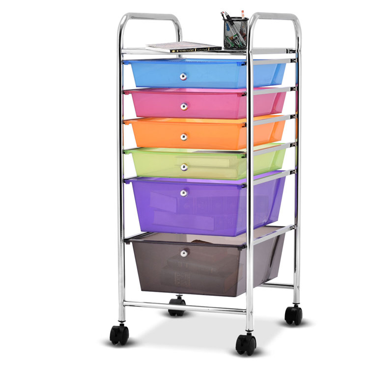 Rebrilliant 6 Drawers Storage Trolley Mobile Rolling Utility Cart Wayfair.co.uk